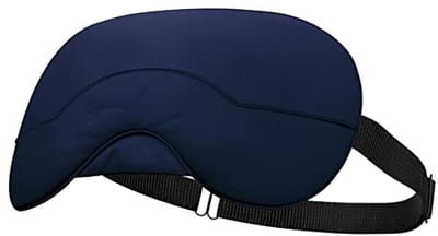 Zijden Oogmasker - Slaapmasker Lichtblokkerend - Verbeteren Slaap - Wimper-extensie Vriendelijk - 22 x 11 cm - Marineblauw