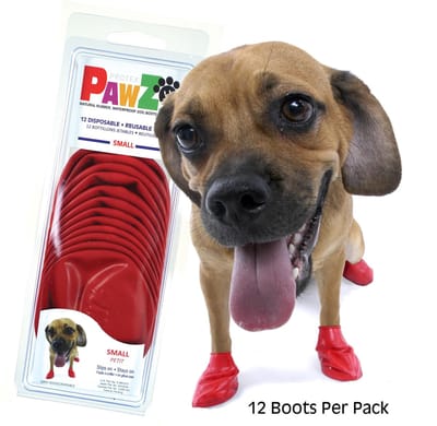 PawZ Pawz hondenschoenen, S, 6,4 cm, rood 12 stuks