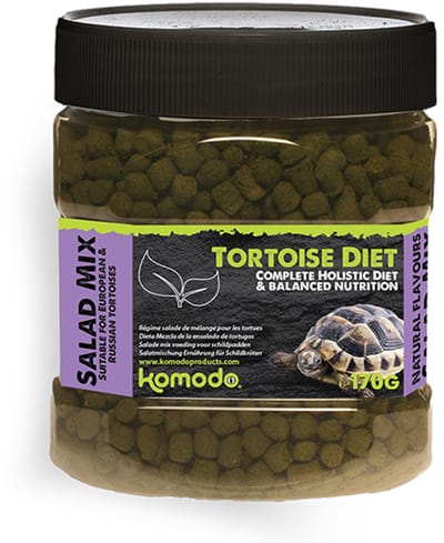 Schildpad Voer Komodo - Salade Mix Pellets - Compleetvoer 170g voor Europese, Mediterrane en Russische Landschildpadden