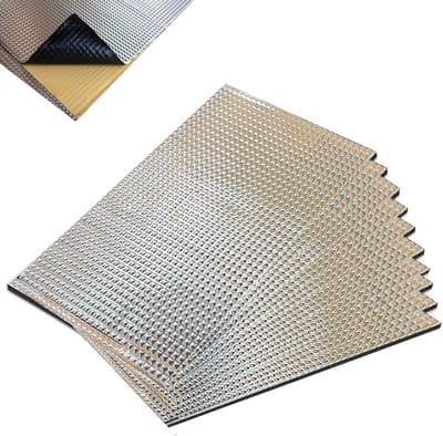10 Stuks Aluminium Butyl Zelfklevende Anti-Bump Mat voor Auto Geluidsisolatie en Warmtebescherming 40cmx25cm