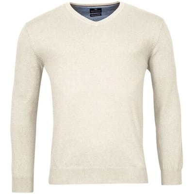 Baileys Trui V-Neck Pullover Single Knit Kitt Melange / male