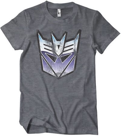 Transformers Distressed Decepticon Shield T-shirt Dark/Heather
