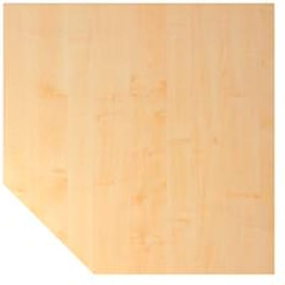 Trapeziumblad JENA, 1-poot, B 1200 x D 1200 x H 720 mm, onderstel aluminium zilver, esdoornpatroon
