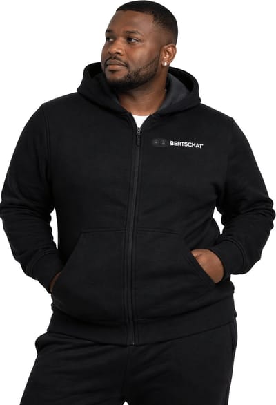 Verwarmde Hoodie - Heren | Verwarmd Vest | Dual Heating | Zwart | Incl. twee powerbanks  | S