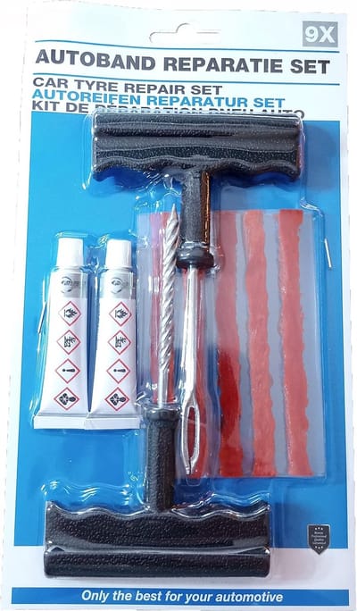 Solacis Bandenreparatieset Auto - Bandenreparatiekit - Proppenset - Bandenreparatieset - Banden Reparatieset Auto - Must Have Voor In De Auto!