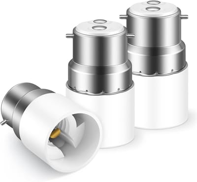 3x B22 naar E14 Lampvoet Converter, Warmtebestendig, 0~250V, Geschikt voor LED en Spaarlampen, Eenvoudige Installatie en Duurzaam Gebruik
