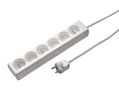 Martin Kaiser 6-voudige contactdoos Arctic White kabel 1,5m (Europese Stekkerdoos) - 1061ZL/15/kws [10 stuks]