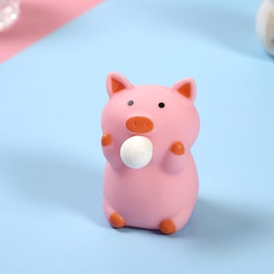 Schattig Bellenblaas Varkentje Anti-Stress Squishy Speelgoed Dierlijk Ventilatiebal Decompressie Sensorisch Fidget Speelgoed Voor Volwassenen Kinderen Feestartikelen diep roze kleur