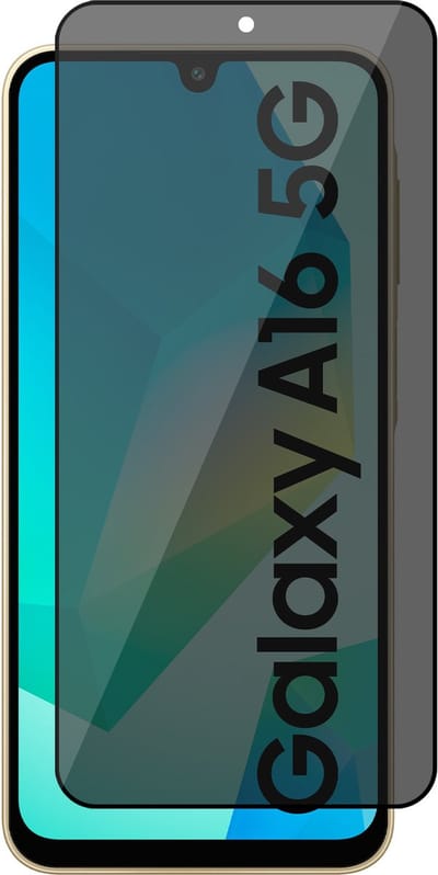 Privacy Screenprotector geschikt voor Samsung Galaxy A16 - Volledig Dekkend Glas Screen Protector
