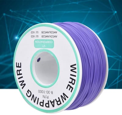 Koperdraden 30AWG Violet voor PCB Reparatie en Verbindingen - 300 m Lang Kwaliteitsdraad voor Elektronica en Projecten