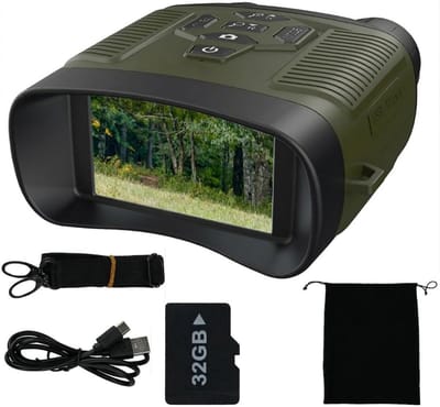 TopChoice® Nachtkijker - Verrekijker - Nachtcamera - 4k Video - Zwart
