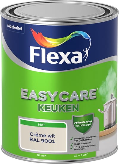 Flexa - Easycare Keuken - Crème Wit / Ral 9001 - Mengverf - 1 L