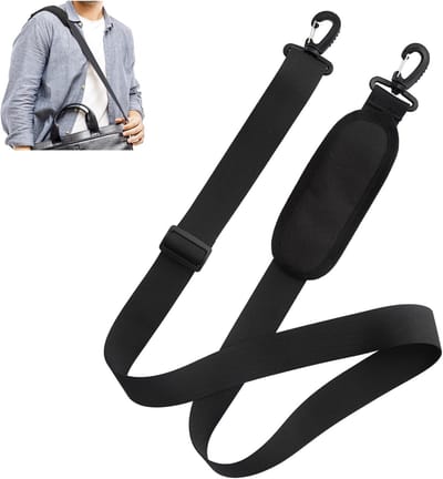 Dailygoods- Schouderriem Verstelbaar 90-160 cm - Antislip - Gevoerd - Draaibare Metalen Haak - Lichtgewicht - Ergonomisch Ontwerp - Tasriem