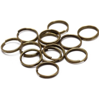 Lot de 200 anneaux de jonction ouverts de 5, 6, 7, 8, 10, 12, 14 mm, doubles boucles, couleur or, connecteurs pour la fabrication de bijoux 10mm