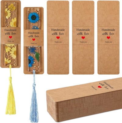 50 Stuks Kraft Bladwijzer Houders voor DIY en Cadeauverpakking