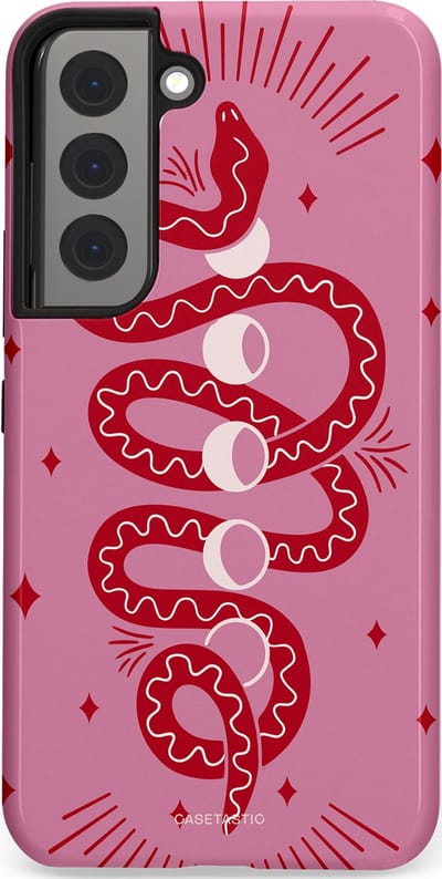 Casetastic Hoesje Geschikt voor Samsung S22 - Stijlvolle Beschermende Duo-layer Case - Eclipseslang
