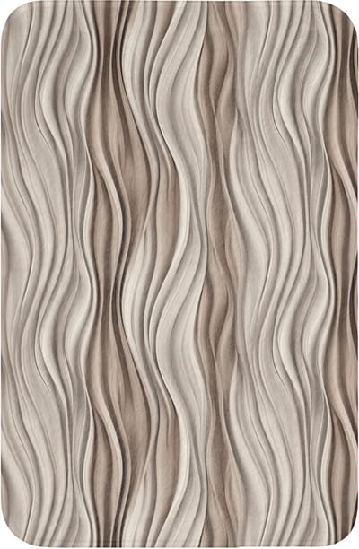 WC mat 40x60 cm - Antislip - Golven - 3D - Crème - Toiletmat - Vloermat - Douchemat - Toilet tapijt - Toiletmatten