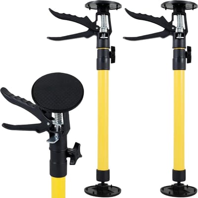 Telescopische Steunstang - Hulppoot Verstelbaar - Klus Hulp - Antislip Pads - 50-115cm - Geel