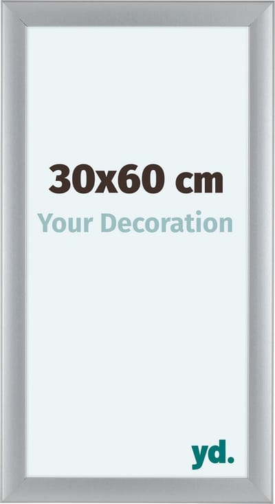 Your Decoration - Fotolijst 30x60 cm - MDF - Zilver Mat - Como