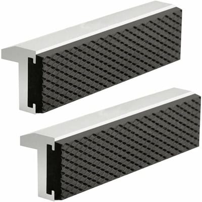 Ynkkvre - Klembekbescherming - 2 stuks - aluminium vervangende bekken - met magneten - 125 mm - zachte rubberen bekken - bankschroef accessoires