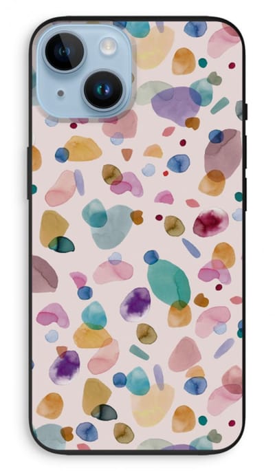 Case Company® - Hoesje geschikt voor iPhone 14 hoesje - Terrazzo Memphis - Biologisch Afbreekbaar Telefoonhoesje - Bescherming alle Kanten en Schermrand
