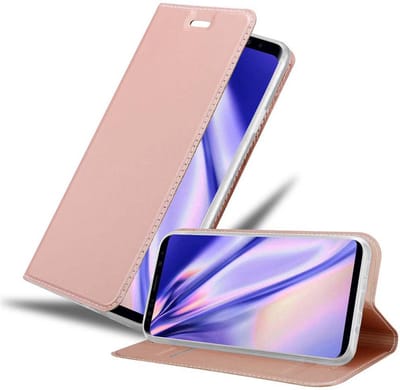 Cadorabo Hoesje geschikt voor Samsung Galaxy S9 PLUS in CLASSY ROSE GOUD - Beschermhoes met magnetische sluiting, standfunctie en kaartvakje Book Case Cover Etui