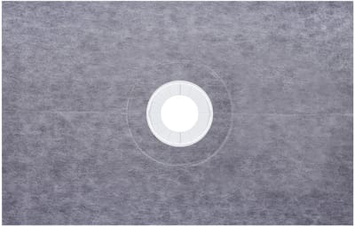 VEVOR Doucherandset, 96,5 x 152,4 cm ABS Waterdicht Douche Stoeprand Overlay met 10 cm ABS Centrale Bonding Flens, 10 cm rvs Rooster en Troffel, Snijdbaar Doucherand, Douche Pan Geschikt voor Badkamer