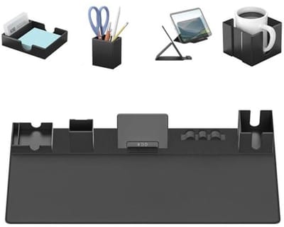 6-in-1 Bureau Organizer en Muismat - Multifunctioneel Bureau Accessoire voor Tablet, Beker, Pennen, Kabels en Meer