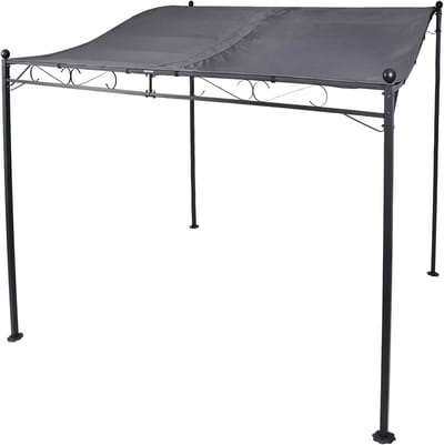 Mojawo Vervangend dak overtrek voor aanbouwpaviljoen 3m x 2,5m dak PA gecoat waterafstotend (alleen de overtrek), kleuren: grijs