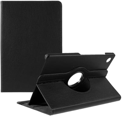 Hoes 360° Draaibare Book Case Paars Geschikt voor Samsung Galaxy Tab A9 Zwart