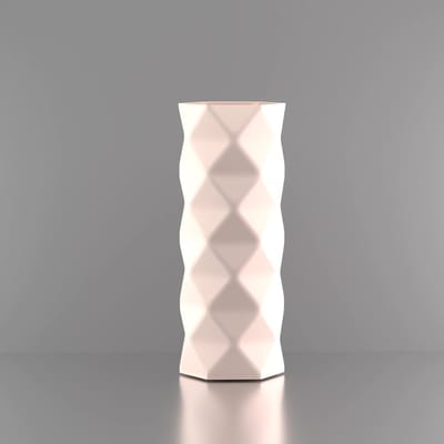3d-gezellig Infiniti - Vaas - Beige - Maat 25 cm - 100% gerecycled PLA (bioplastic)