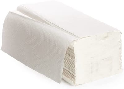 Papieren handdoeken 3200 vellen, 2-laags, V-vouw, 25 x 23 cm voor horeca en kantoor