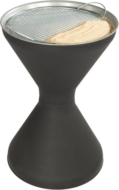 Novaliv staande asbak voor buiten 60cm hoog 40cm Ø inclusief 1x zakje zand staande asbak buitenasbak voor buiten staande gegalvaniseerde metalen zeef asbak standaard rookpauze