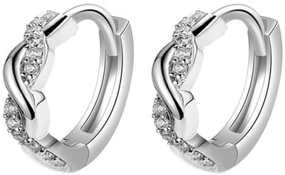 Oorbellen van 925 sterling zilver voor dames, gevlochten, hypoallergeen, licht design met hoogwaardige afwerking voor dagelijks comfort
