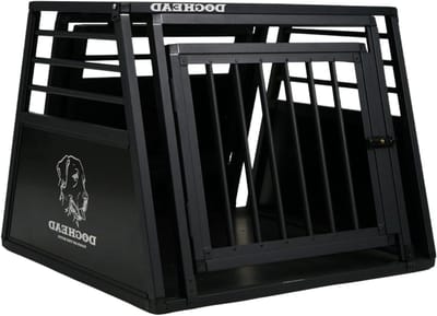 Hondentransportbox Proline - Reismand hond - Veilig vervoer hond - Nooduitgang geïntegreerd - 80 x 75 x 63 cm - Zwart