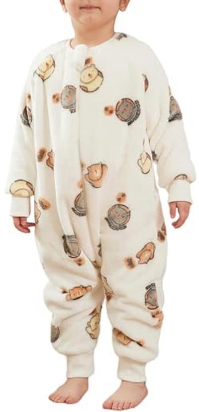 Flanellen Babypyjama met Voeten 3,0 TOG Slaapromper voor Kinderen - Winter Slaapoverall met Dierpatroon 70-130 cm