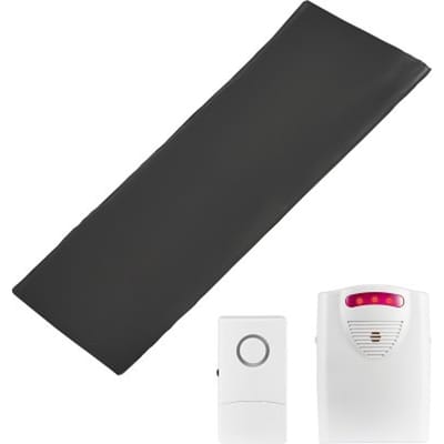 VEVOR Sensormat, 355,6 x 762 mm Alarmvoetmat, Draadloze bedsensor met pager, Veiligheidsbedalarm en valpreventiemat voor thuis, ziekenhuis en revalidatiecentrum