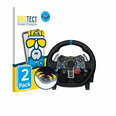 BROTECT - Screenprotector voor Logitech G29 Driving Force Gaming Racewiel - Folie Beschermfolie matte volledig dekking 2 Stuks