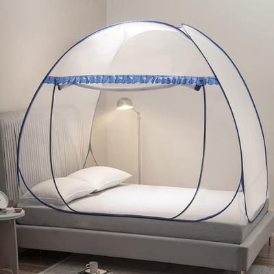 Klamboe Tweepersoons - Pop-up Bedluifel met Netbodem voor binnen & buiten