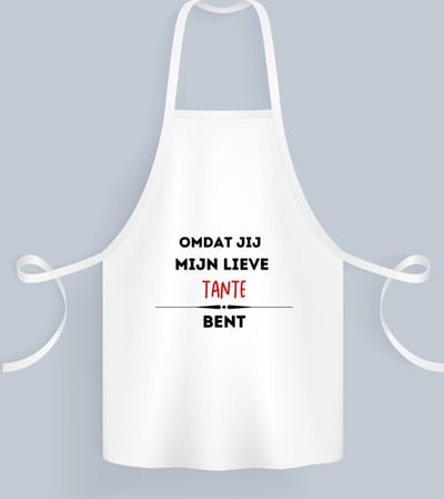 Akyol - omdat jij mijn lieve tante bent Keukenschort - Tante - de liefste tante - verjaardag - cadeautje voor tante - kado - geschenk - 82 bij 71 cm