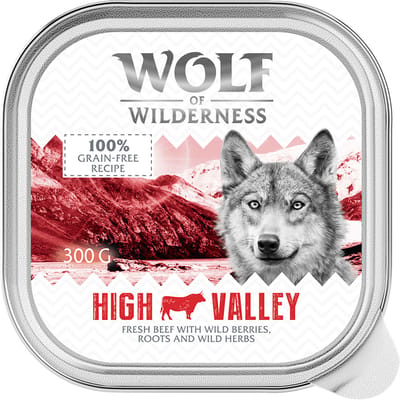 24x300g Adult High Valley Rund Wolf of Wilderness Hondenvoer