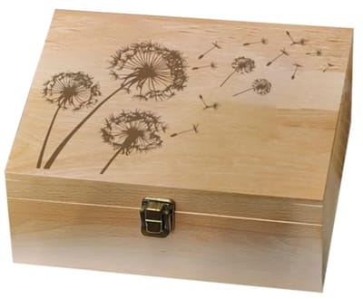 Houten Geheugen Aandenken Doos voor Foto's, Brieven en Souvenirs - 19,5 x 24,5 x 10,3 cm