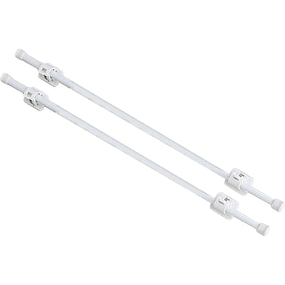 Tringle à Rideaux avec Supports Télescopique Support Fiable Ensemble de Tringles à Rideaux pour Salle de Bain Cuisine 50‑90cm 2 Tringles + 2 Crochets 50‑90cm