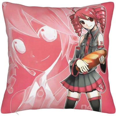 Housse de coussin Kasane Teto Polyester Housse de coussin Cadeau Kawaii Fille Vocaloid Housse de coussin Maison Fermeture éclair 40*40cm 45x45cm
