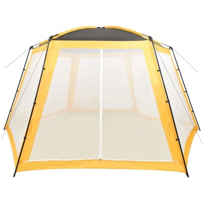 vidaXL - Zwembadtent - 590x520x250 - cm - stof - geel