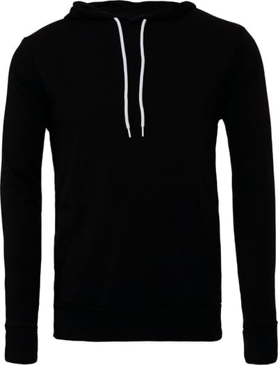 Bella+Canvas Unisex Poly-Cotton Fleece Pullover Hoodie CV3719 - Black - XS