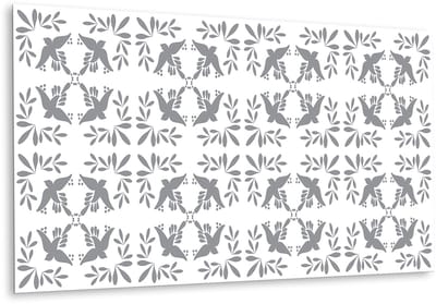 Tulup PVC Wandpaneel - Vogels Vinyl Wandpaneel - 100 cm x 50 cm - Grijs PVC Muurpaneel - 1 stuk - Zelfklevend Wandpaneel - Mozaïek Wandbekleding - Zelfklevende Wandbekleding - Plaktegels Keuken en Badkamer
