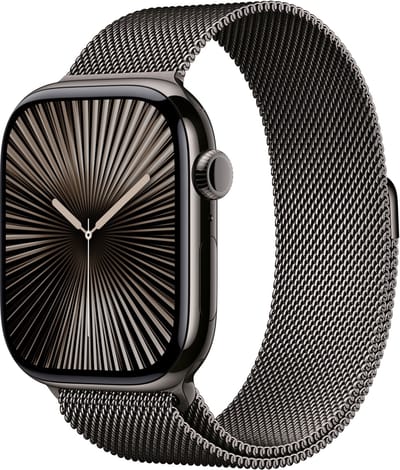 Apple Watch Series 10 - Wifi + 4G - 46mm - Slate Titanium Case met Slate Milanese band - M/L