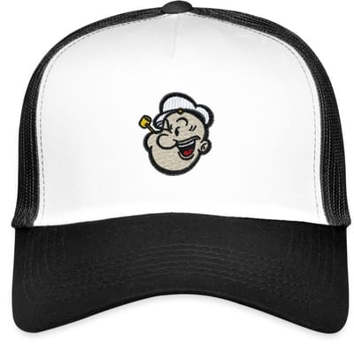 Popeye Als Borduurmotief Trucker Cap