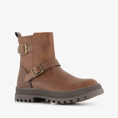 Blue Box jongens biker boots bruin - Maat 29